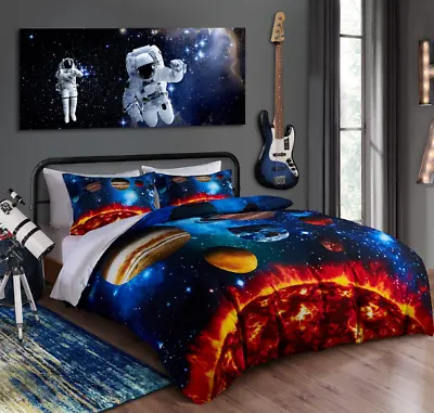 $9.99 • Buy Galaxy Star Ultra Soft Quilt Doona Duvet Cover Set Single Double Queen King Bed