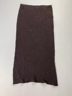 ZUZA BART Dark Brown Long Pencil Skirt Size L / W32 • £77.05