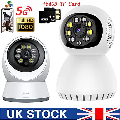 2.4G/5G 1080P HD Wireless WIFI Camera IP Smart Home Security Indoor Night Vision • £18.79