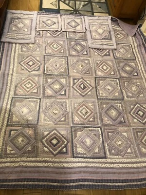 £90 • Buy Nimble Fingers - Traditional King Size Patchwork Quilt Bedspread - Lavender