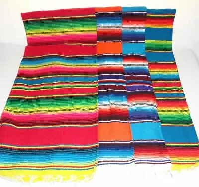 Mexican Sarape Table Runner 80  Lightweight Saltillo Serape Camino De Mesa • $10.99