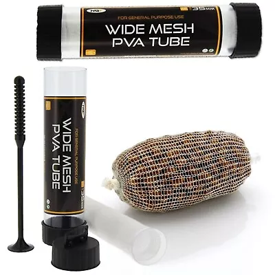 PVA Wide Mesh 7 Metres NGT TUBE & Plunger 35mm Carp Coarse Fishing Baiting • £7.95