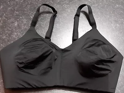 M*S Flexifit Full Cup Black Bra Smoothing MULTIWAY Crossover Non Wired No Padded • £11.99