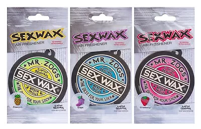 Mr Zogs Sex Wax Air Freshener. 3 Scents Package Strawberry Pineapple & Grape • £10.30