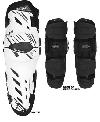 Leatt Dual Axis White Motocross ATV BMX Knee Braces Adult Sz S-Medium • $69.66