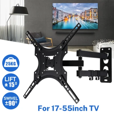$15.69 • Buy Full Motion TV Wall Mount Bracket Swivel Tilt 14 32 37 40 42 50 52 55 Inch LCD
