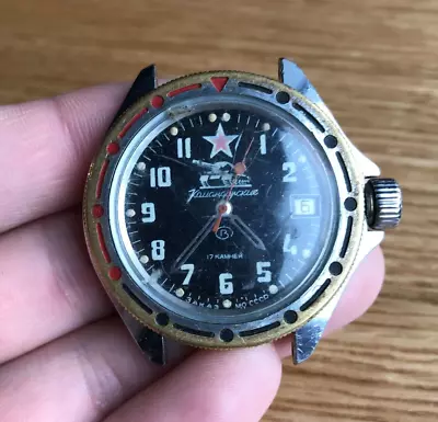 Watch Vostok Komandirskie Wostok Vintage Wristwatch USSR Rare Russia Soviet • $10