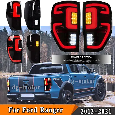 Smoked LED Tail Lights For Ford Ranger PX MK2 Wildtrak T6 T7 T8 2012-2021 • $154.99