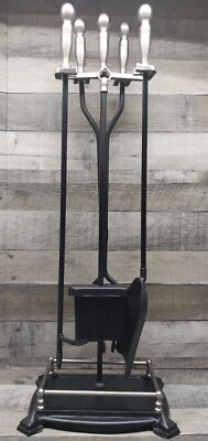 $65 • Buy 5 PCS Fireplace Tools Set Accessories With Poker Shovel & Tong And Broom. 12 Lb
