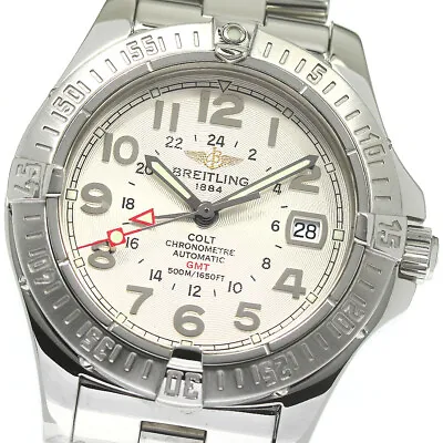 BREITLING Colt A32350 GMT Silver Dial Automatic Men's Watch_782955 • $1776.12