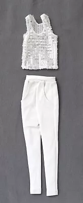 White Tank & Pants Set By Blanching Queen For Active Line Minifee 1/4 MSD BJD • $35