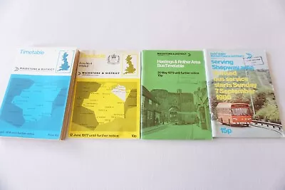 1974-1980 East Kent National Bus Timetable X4 Maidstone District Swale Hastings • £26.39