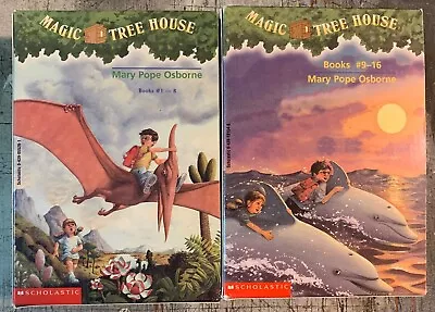 Magic Tree House 1 - 16 Scholastic Books 2 Box Sets Mary Pope Osborne Paperbacks • $9.99