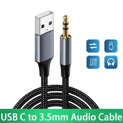 USB A To 3.5 Jack Headphone Aux Line Male To Male USB To 3.5mm Audio Cable • $9.87