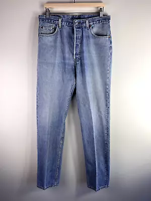 Vintage Levis 501 34x34 Jeans Denim Button Fly Straight Leg 90s Adult Mens • $34.99