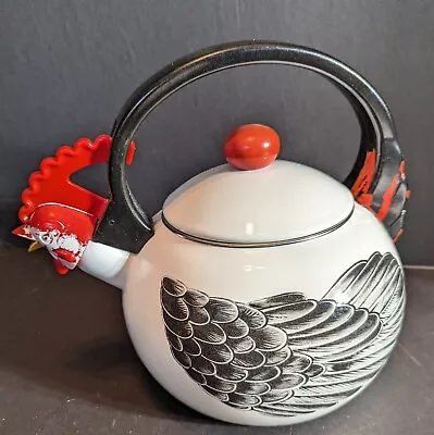 Kamenstein Enamel  Rooster Tea Kettle Sold As Is • $20