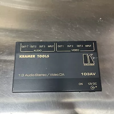 EUC Kramer Tools 103AV 1:3 Composite Video & Stereo Audio Distribution Amplifier • $19.99