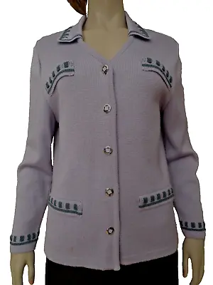 Mita Women's Size 12 Petite Santana Knit Cardigan Coat Jacket Sweater Pullover • $45.99