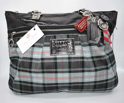 Coach Poppy Large Tartan Plaid Glam Tote Bag - Limited Edition • $92.80