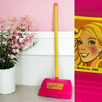 Vintage 1980 Barbie Toy Kids Size Push Vaccum Pretend Play HTF Pink From Set • $79