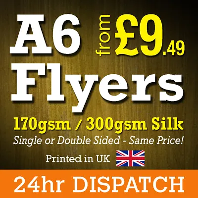 A6 Flyers Leaflets Printed Full Colour 170gsm 300gsm Silk - A6 Flyer Printing • £300