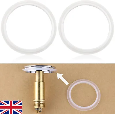 2pack New Sink Waste Basin Plug Ring Seal Bathroom Pop Up Spare Seal Washer Tool • £3.89