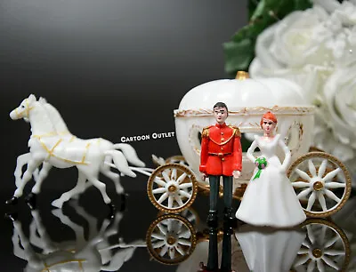 Princess Quinceanera Wedding Cinderella Horse Carriage Cake Topper Decoration • $10.95