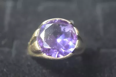 Men's 10k Yellow Gold   Ring With Purple Sapphire Size  12  Weighs 14.02g • $673