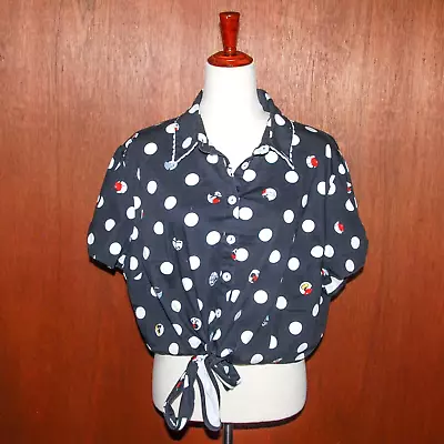 Disney Stitch Shop Loungefly Women's 3X Mickey Mouse NADIA Top Shirt Polka Dot • $34.95