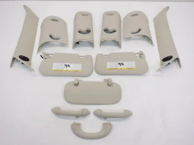 Mini Cooper Hatchback Headliner Column Visor Set Beige 07-13 R56 317 • $249.89