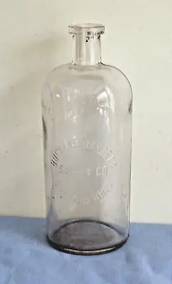 Vintage Clear Glass Buckeye Barbers Supply Co. Bottle  Dayton Ohio 9  Tall • $20