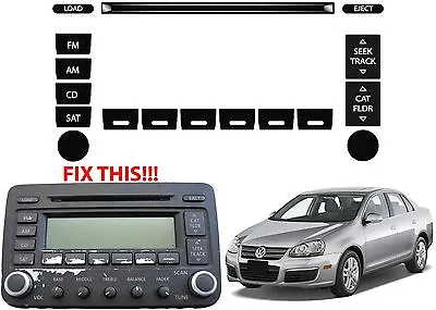 Replacement Radio Button Stickers For 2005-2010 VW Jetta Passat Golf New USA • $19.99