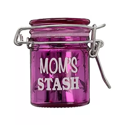 Airtight Glass Mini 2.5'' Tall Storage Jar With Clamping Lid (Mom's Jar) Pink • $20.96