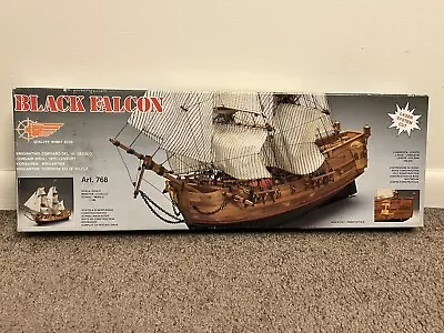 Mantua Model Kit #768 Black Falcon Ship Laser Cut 1:100 Scale Made In Italy NIB • $75