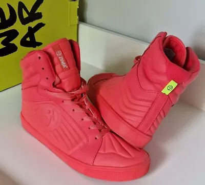 ZUMBA Street Groove Coral High Top Dance Sneakers Shoes Workout Women's UK8 EU41 • £31.99