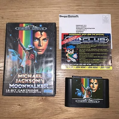 Sega Mega Drive Game Michael Jackson's Moonwalker With Case No Manual • $129.99