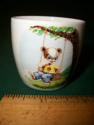 $8 • Buy Vintage AYNSLEY Fine English Bone China Child’s Cup LITTLE HARRI TEDDLEYBEAR