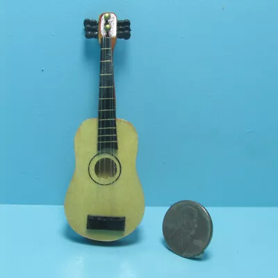 Dollhouse Miniature Beautiful Wood Musical Instrument Guitar WF051S • $4.49