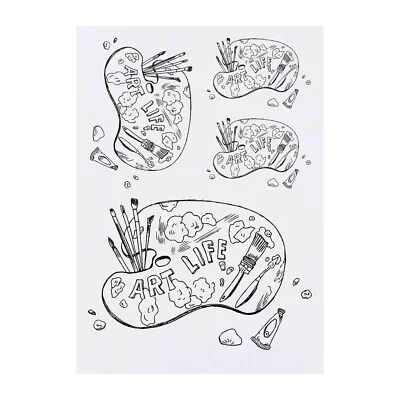 4 X 'Art Life Paint Pallet' Temporary Tattoos (TO00008430) • £5.99