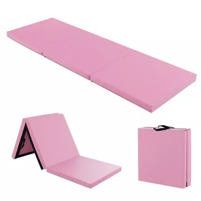 Tri-Fold Gym Exercise Mat Workout Yoga Portable Kids Playing Mat W/Carry Handle • $50.96