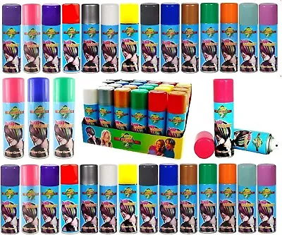 Temporary Hair Colour Spray Wash Out Party Fancy Dress Assorted Hair Colours Dye • £6.25