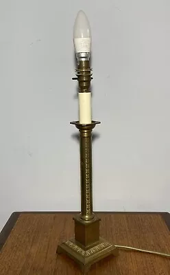 Laura Ashley Brass Column Corinthian Table Desk Lamp • £45