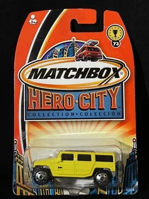 2002 Matchbox Hero City Hummer H2 Yellow #73 Unopened • $3