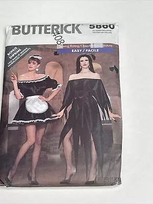 Butterick Misses Costume Maid & Elvira Size  S M L Uncut Sewing Pattern 5800 • $9