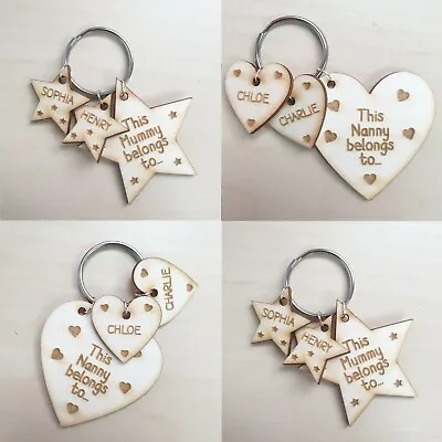 Personalised Gifts For Daddy Mummy Nanny Grandad Dad Auntie Mothers Day Keyring • £8.99