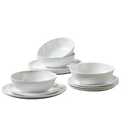 12-Piece Lightweight Melamine Dinnerware Set Dishwasher Safe Dinnerware Set • $31.13