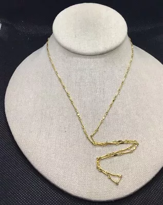 Vintage Monet Gold Tone Costume Long Unique Chain 24  B505 • $5.99