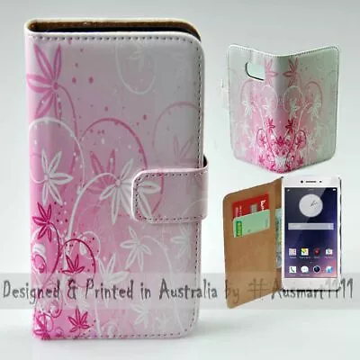 For OPPO Series - Pink Floral Theme Print Wallet Mobile Phone Case Cover  • $13.98