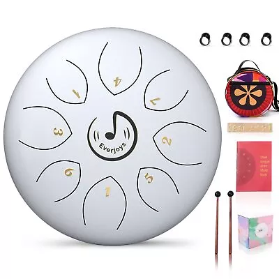 Steel Tongue Drum 8 Notes 6 Inches C-Key Handpan Drum Percussion Instrument W... • $39.71