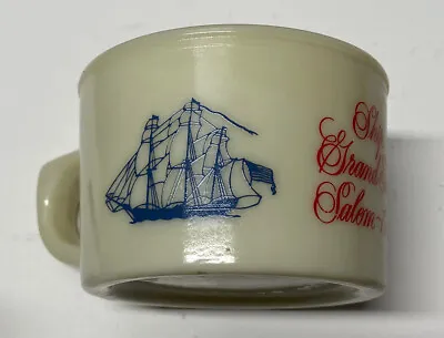 Nice Vintage OLD SPICE Milk Glass Nautical Ship Sailing Shaving Mug Rare • $18.99